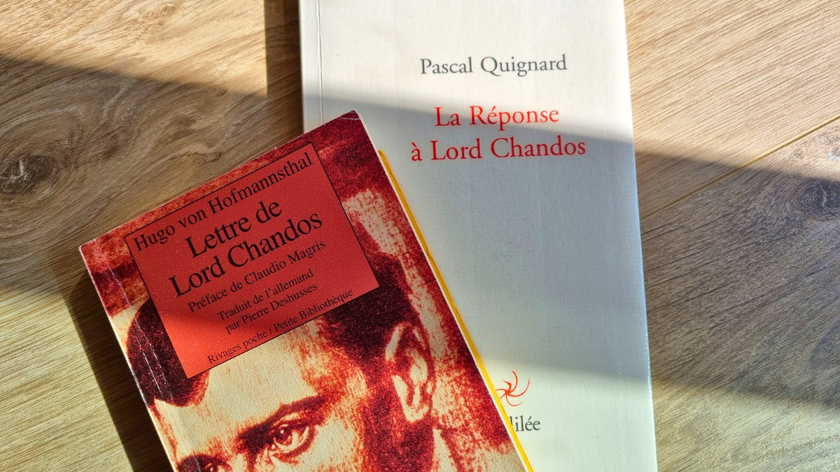 Retour de courrier – Pascal Quignard, Réponse à Lord Chandos - Lectures ...